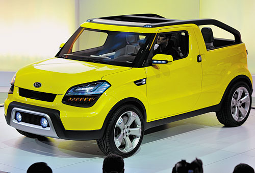 Суперхиты автосалона в Детройте Молодежный двухместный пикап Kia Soulster